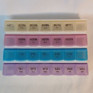 Colorful Weekly Pill Organizer